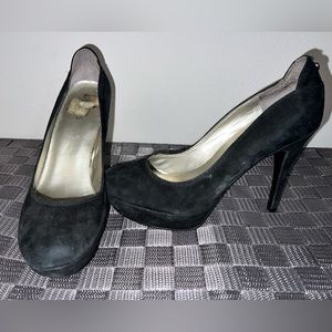 GUESS Black Faux Suede Heels